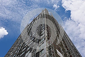 Construction of the office tower `Vienna TwentyTwo!` in Vienna, Austria, Europe