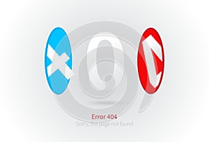 Error 404 page layout design. portal, which disappears page. web page creative concept and message