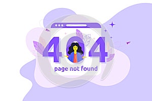 Error 404 unavailable web page. File not found. Business concept