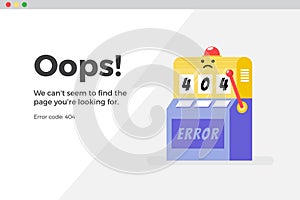 Error 404 unavailable web page. File not found concept