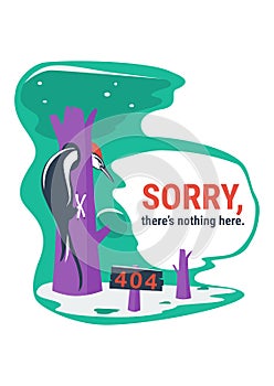 Error 404 unavailable web page. Vector