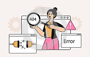 Error 404 vector concept