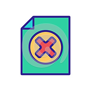 Error 404 vector icon. Isolated contour symbol illustration