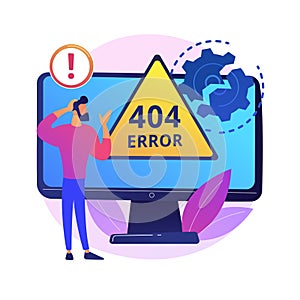 404 error abstract concept vector illustration
