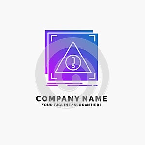 Error, Application, Denied, server, alert Purple Business Logo Template. Place for Tagline