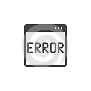 Error browser vector icon