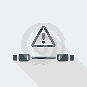 Error cable connection - Vector flat minimal icon