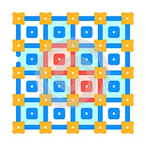 error correction quantum computer color icon vector illustration