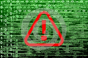 error digital technology bright background with computer code