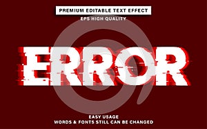 Error editable text effect