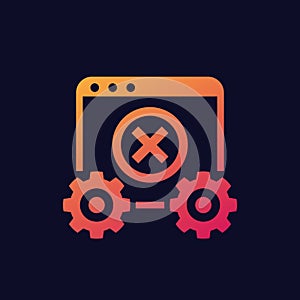 error or failure icon for web