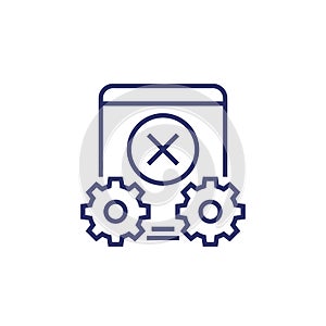 error or failure line icon