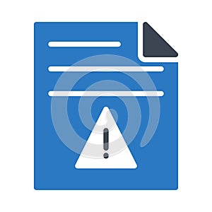 Error file glyph color vector icon
