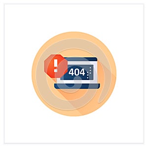 404 error flat icon