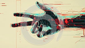 error glitching hand