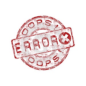 Error grunge rubber stamp