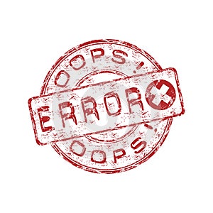 Error grunge rubber stamp photo