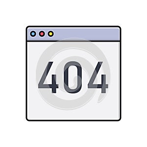 Error vector colour line  icon