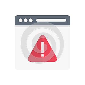 Error vector flat color icon