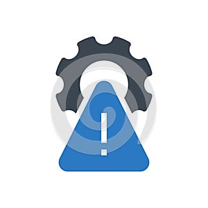 Error vector glyph colour icon