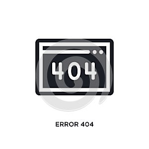 error 404 isolated icon. simple element illustration from programming concept icons. error 404 editable logo sign symbol design on