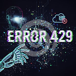 Error 429 isolated on white background