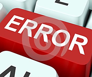 Error Key Shows Mistake Fault Or Defects