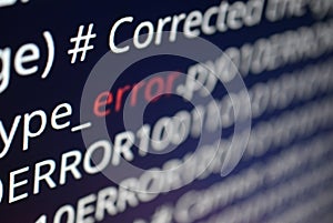 Error Message on AI Code Screen with Binary Code