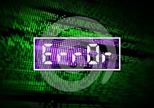 Error message, corrupted computer data loss