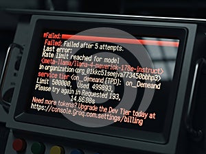 Error message display isolated on white background