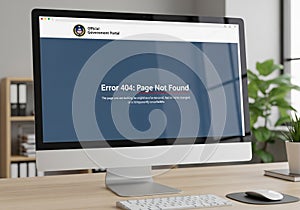 An error message Error 404: Page Not Found from an Official Government