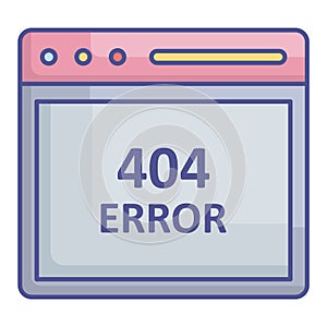 404 error message Fill Vector icon which can easily modify or edit