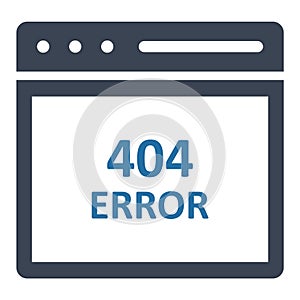 404 error message Glyph Isolated Vector icon which can easily modify or edit
