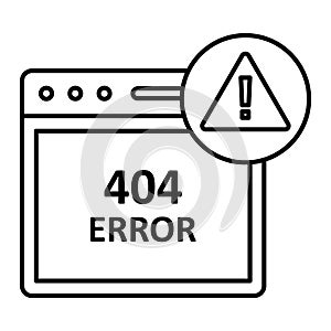 404 error message  Isolated Vector icon