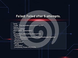 Error message notification isolated on white background