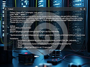 Error message notification isolated on white background