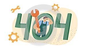 Error message page, 404 code on UI