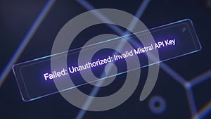 Error message: unauthorized mistral api key