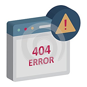 404 error message vector icon which can easily modify or edit