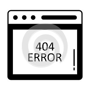 404 error message  Vector Icon which can easily modify or edit