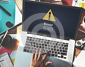 Error Mistake Online Reminder Beware Alert Concept