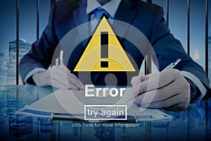 Error Mistake Online Reminder Beware Alert Concept photo