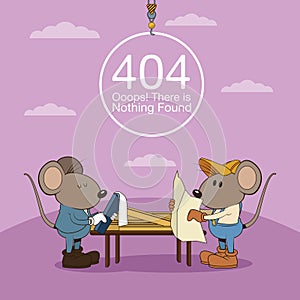 Error 404 nothing found banner