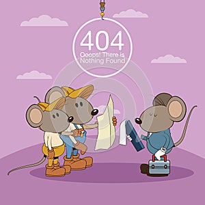 Error 404 nothing found banner