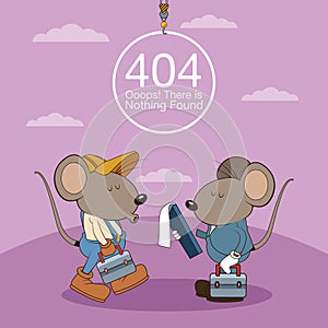 Error 404 nothing found banner