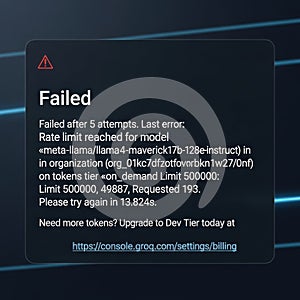 Error notification message isolated on white background