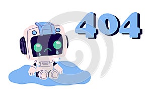 404 error page design. Web site problem, failure, website access denied concept.