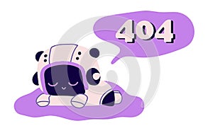 404 error page design. Web site problem, failure, website access denied concept.