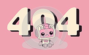 404 error page design. Web site problem, failure, website access denied concept.