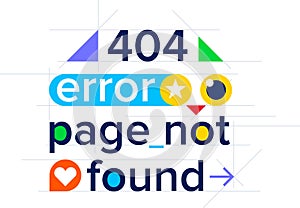 404 error, page not found, color website template